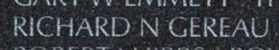 Photo of Gereau's name inscribed on The Wall.